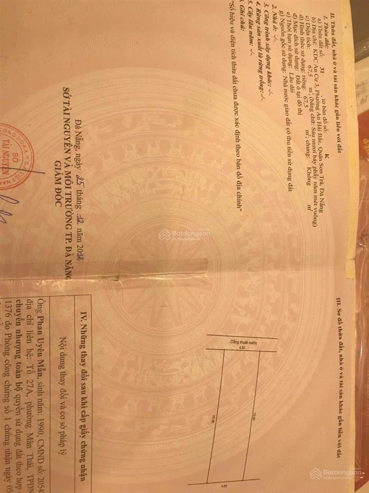 Bán đất 2mt nguyễn công sáu và an cư 4, giá 35 tỷ siêu phẩm biển mỹ khê.