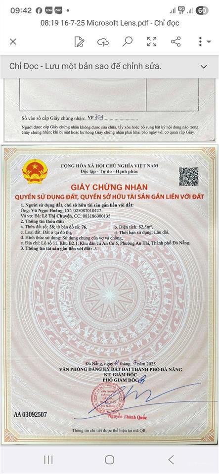 Bán đất tại đường đinh đạt, 16 tỷ, 82.5m2, mặt tiền 5m, đường 7.5m .
