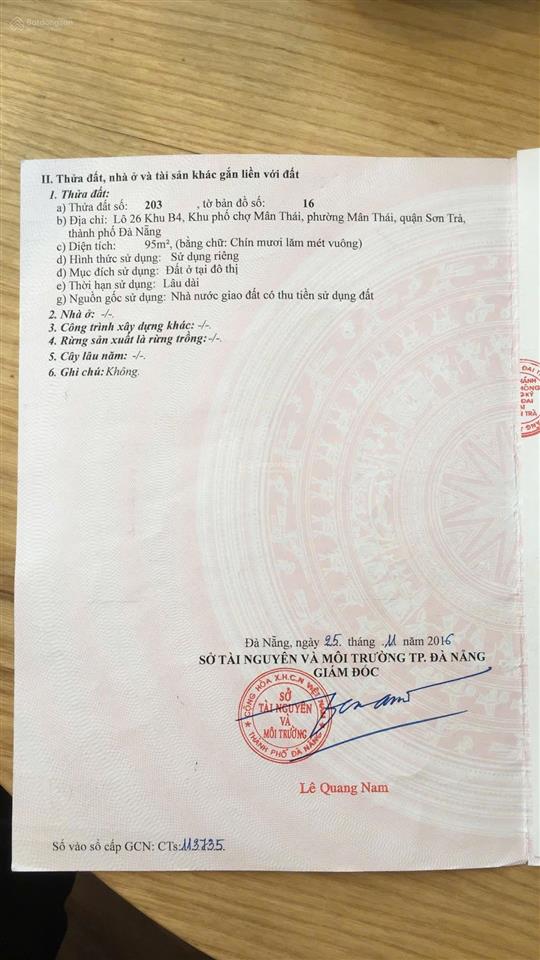 Bán nhà đường tân thái 9 95m ngang 5m gần biển mỹ khê chỉ 11,5 tỷ .