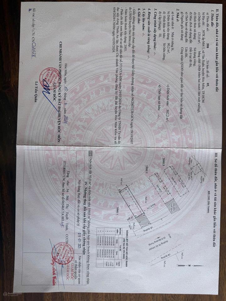 Bán nhà 1 trệt 3 lầu mt tô ký, giá 34ty5