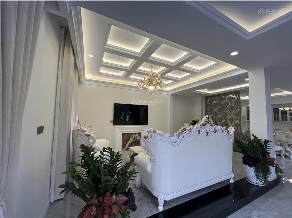 Lâu đài góc đối diện công viên khu ao sen tên lửa 4 tầng có tầng hầm + thang máy full nội thất