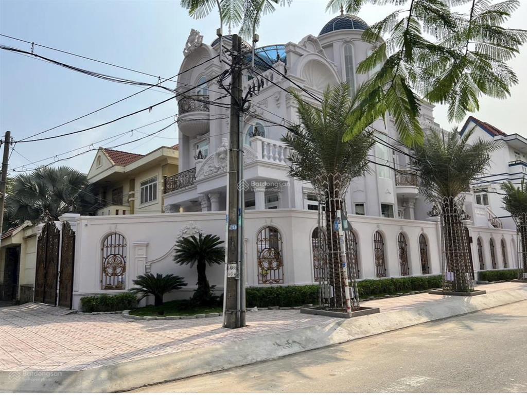 Lâu đài góc đối diện công viên khu ao sen tên lửa 4 tầng có tầng hầm + thang máy full nội thất