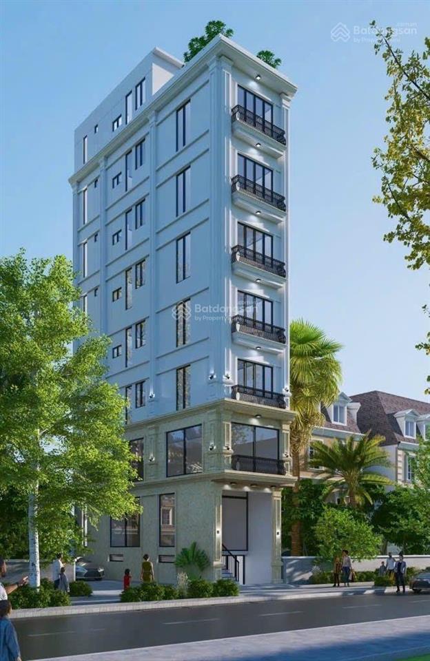 Tòa nhà văn phòng 9 tầng + hầm lô góc phân lô ô tô tránh doanh thu 100tr/tháng. diện tích 65m2