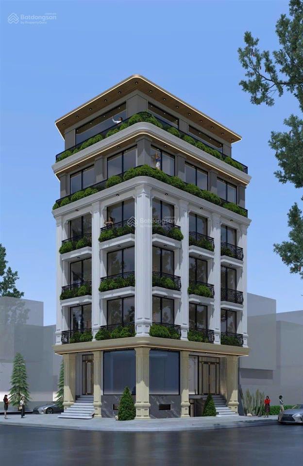 Bán tòa nhà 7 tầng lô góc view hồ đẹp hoài đức khu dv thăng long 9 mặt đường 11m, vỉa hè r