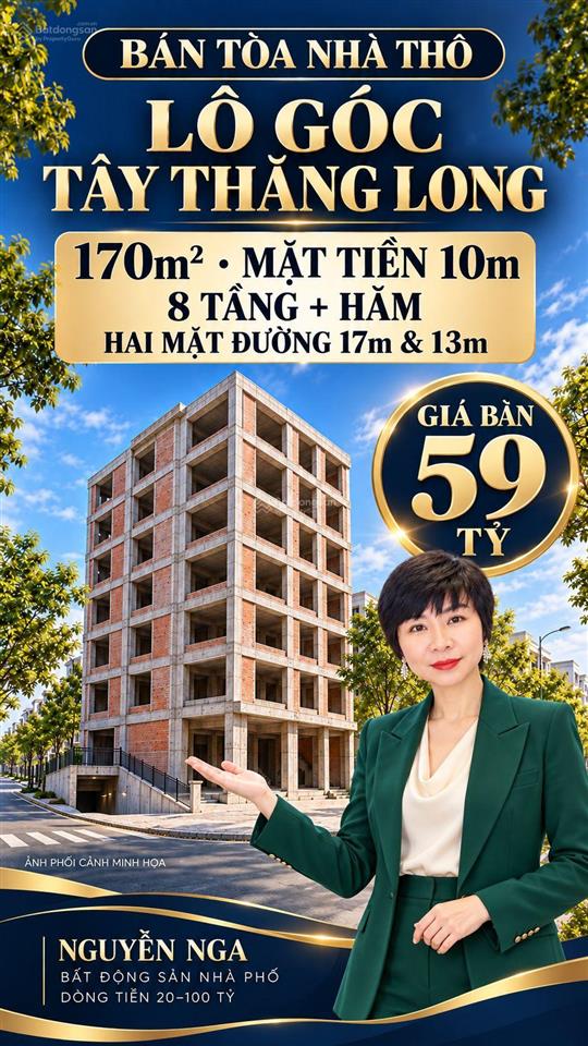 Chọn vị trí lô góc chủ động thiết kế không gian riêng giới thiệu tòa nhà thô tây thăng long d