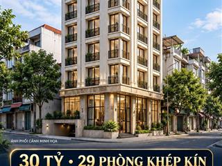 Hồ tùng mậu nhà dòng tiền lô góc doanh thu 140tr/tháng 90 m 9 tầng có hầm 29 phòng khép kín