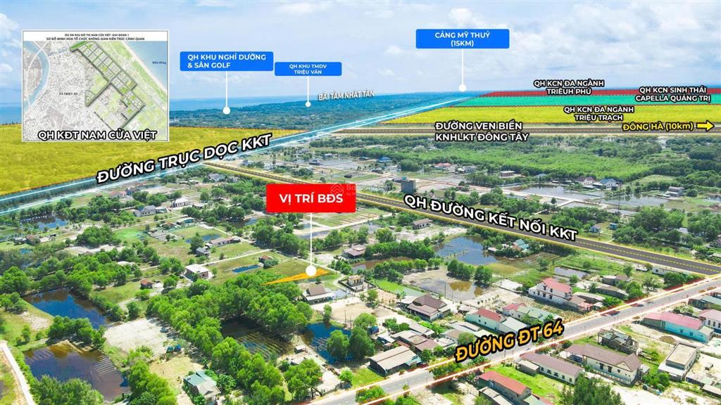 Bán đất nam cửa việt lô 5x20m full thổ cư cách biển chỉ 2km