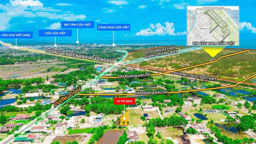 Đất nam cửa việt 5x20m full thổ cư giá chỉ 280tr, sát biển, sổ sẵn