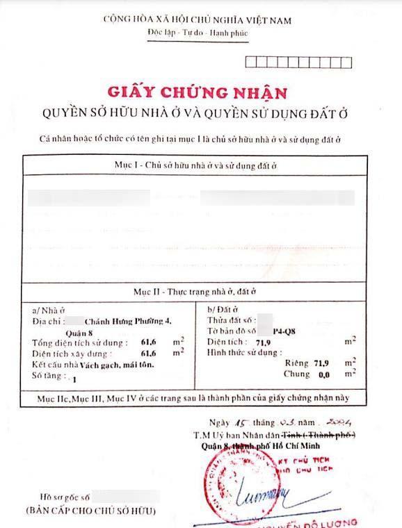 Bán nhà hẻm xe hơi đường phạm hùng phường 4 quận 8. thửa đất đẹp, khu vực an ninh.