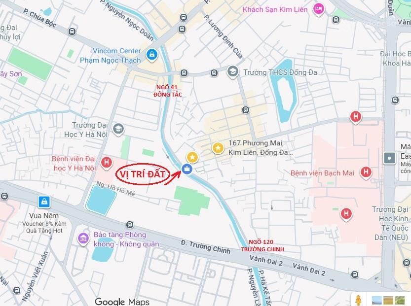 Nhà đất chính chủ mặt đường khu phương mai  kim liên, lô góc, mặt tiền lớn, vỉa hè 2 bên.