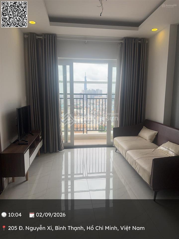 Cho thuê cc tại richmond city, 15 triệu/tháng, 66m2, 2pn, 2wc, nội thất full