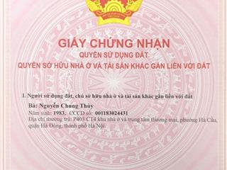 Chính chủ cần bán nhanh ch phòng 909 tòa ct44 mễ trì hạ, nam từ liêm, hn.