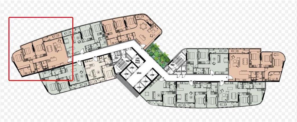 Cho thuê căn 3pn2wc không nội thất giá 67,5tr/tháng, view sông trực diện, xem nhà 24/7