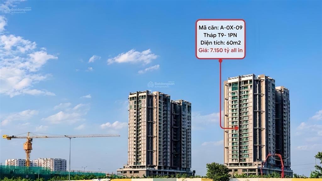 Masteri grandview (a0x09) 1pn1wc 60m2 giá 6.8 tỷ (cắt lỗ 600tr), căn đặc biệt có sân vườn