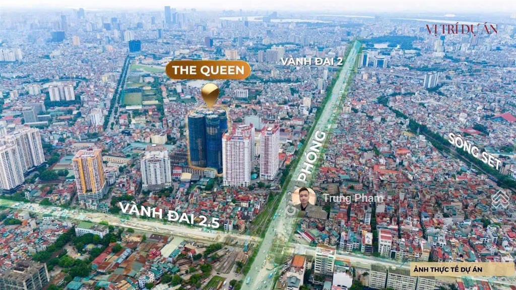 Quỹ căn trực tiếp cdt dự án the queen 360 giải phóng, dt 76m2. full nội thất, ck lên đến 15%