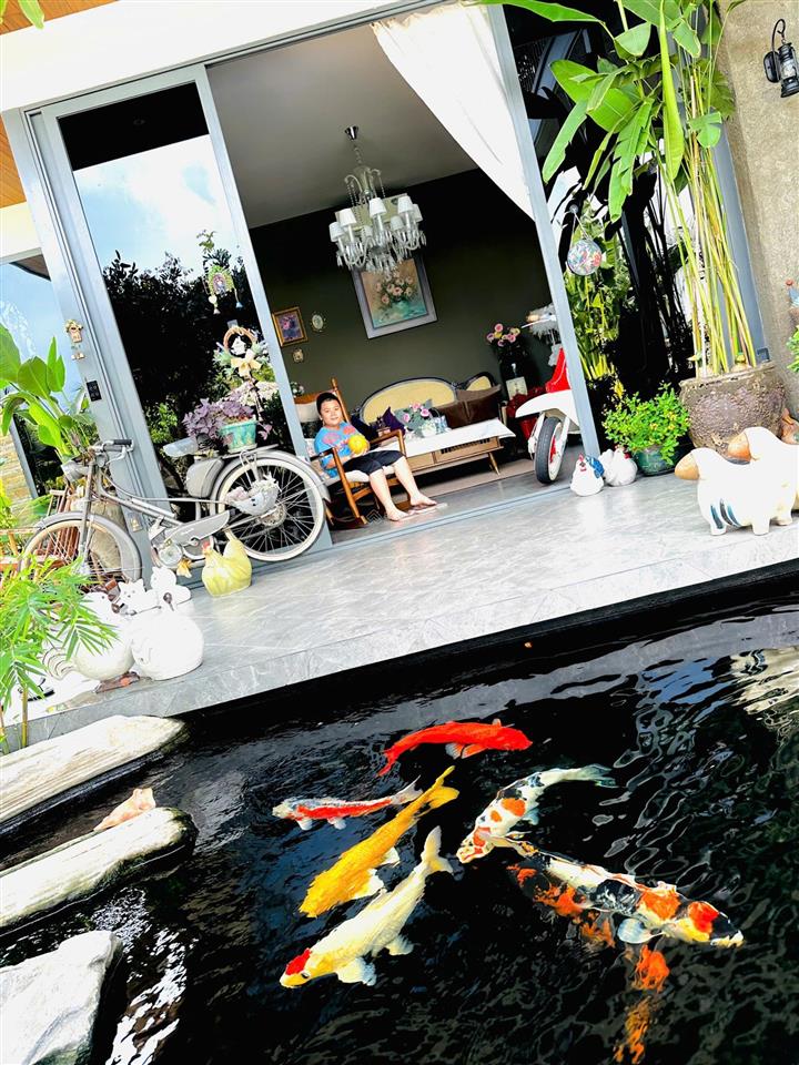 Bán đất tặng biệt thự hồ bơi khu dân cư bộ công an nhà bè, đường 16m, 15,5m x 19,5m, full nội thất