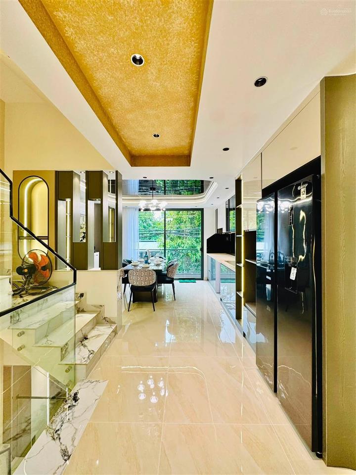 Nhà xây mới 5 tầng 52,7m2 hẻm xe hơi 5m sát mặt tiền lê đức thọ, ngay chợ an nhơn
