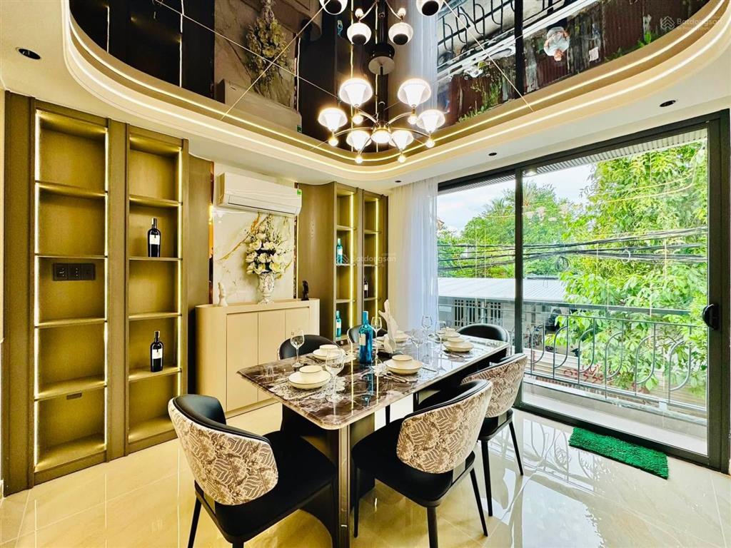 Nhà xây mới 5 tầng 52,7m2 hẻm xe hơi 5m sát mặt tiền lê đức thọ, ngay chợ an nhơn