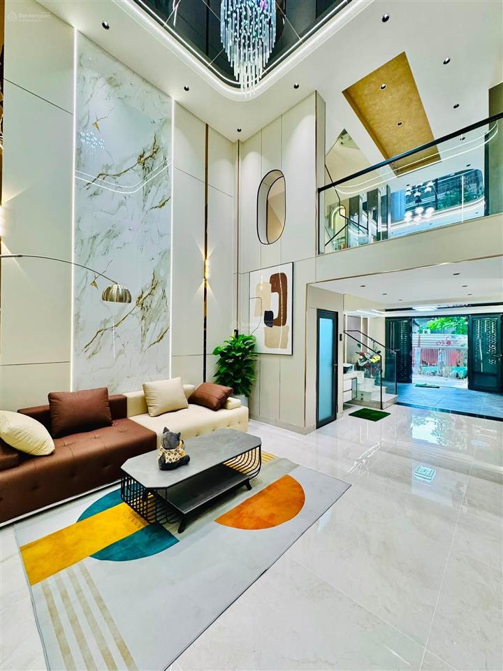 Nhà xây mới 5 tầng 52,7m2 hẻm xe hơi 5m sát mặt tiền lê đức thọ, ngay chợ an nhơn