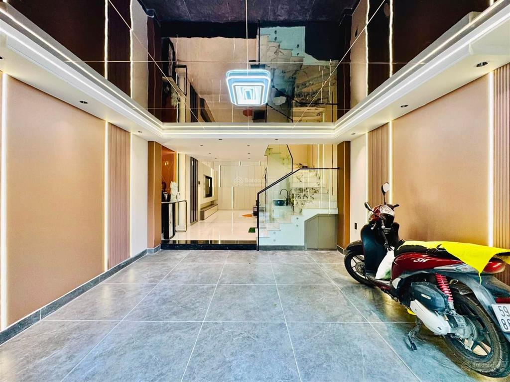 Nhà xây mới 5 tầng 52,7m2 hẻm xe hơi 5m sát mặt tiền lê đức thọ, ngay chợ an nhơn
