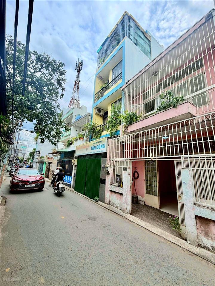 Nhà 1 lầu 43.9m2 ko lộ giới, hẻm 6m thông, đường bùi đình túy, p.12