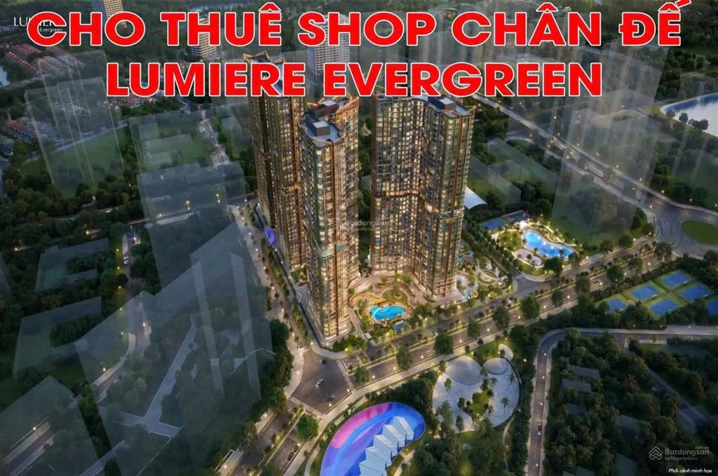 Cho thuê shop chân đế lumiere evergreen vinhomes smart city phân khu nổi bật dự án