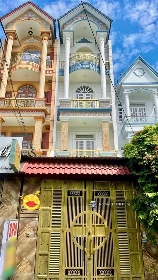 Bán nhà 4 tầng đúc mặt tiền hẻm xe tải tránh khu phân lô lê văn khương q12 giá rẻ 6,89 tỷ