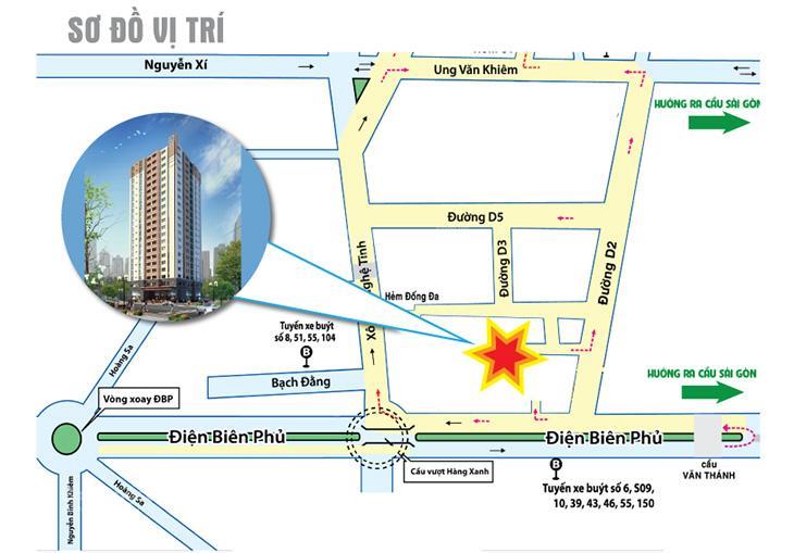 Chính chủ bán chung cư 2pn 2wc tầng cao mát mẻ hẻm 69 nguyễn gia trí p25 bình thạnh 4,7 tỷ còn bớt