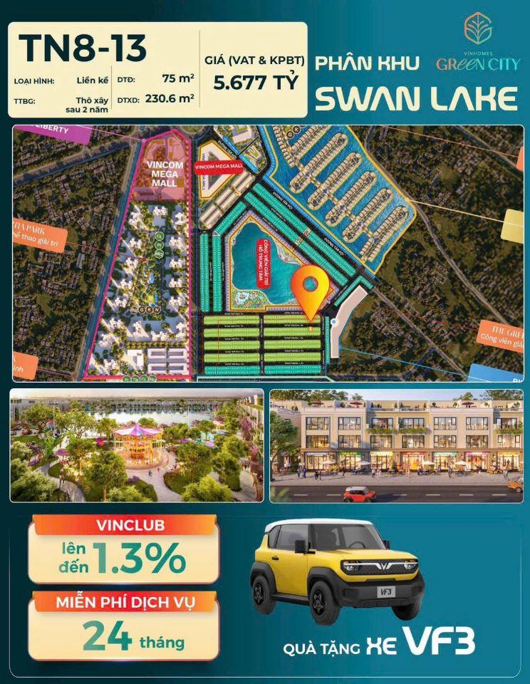 🔥 HOT NHẤT DỰ ÁN GREEN CITY TN8-13 – LK 75m² GIÁ SIÊU TỐT 🔥 
