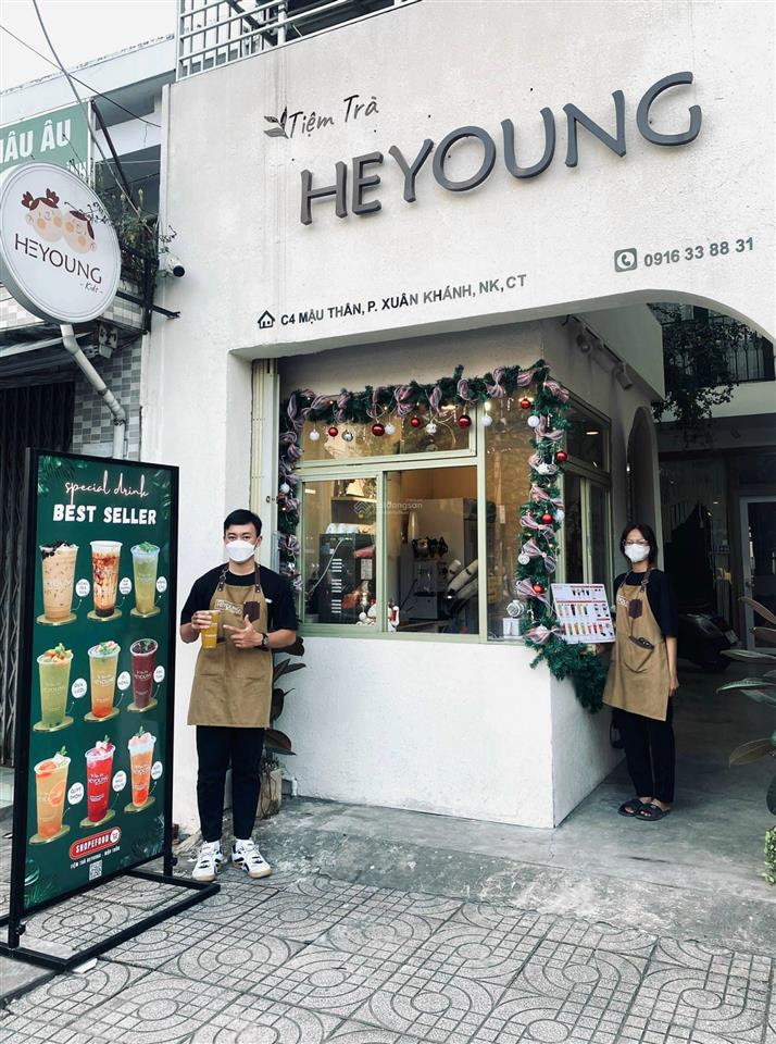 Cho thuê nhà mặt tiền 1 trệt 1 lầu mặt tiền mậu thân gần anh ngữ gia việt