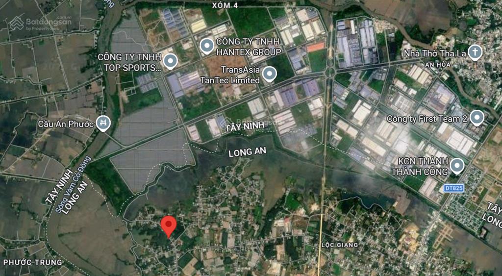 Bán đất lộc giang, tây ninh, mặt tiền 22,5 m đường nhựa 10m
