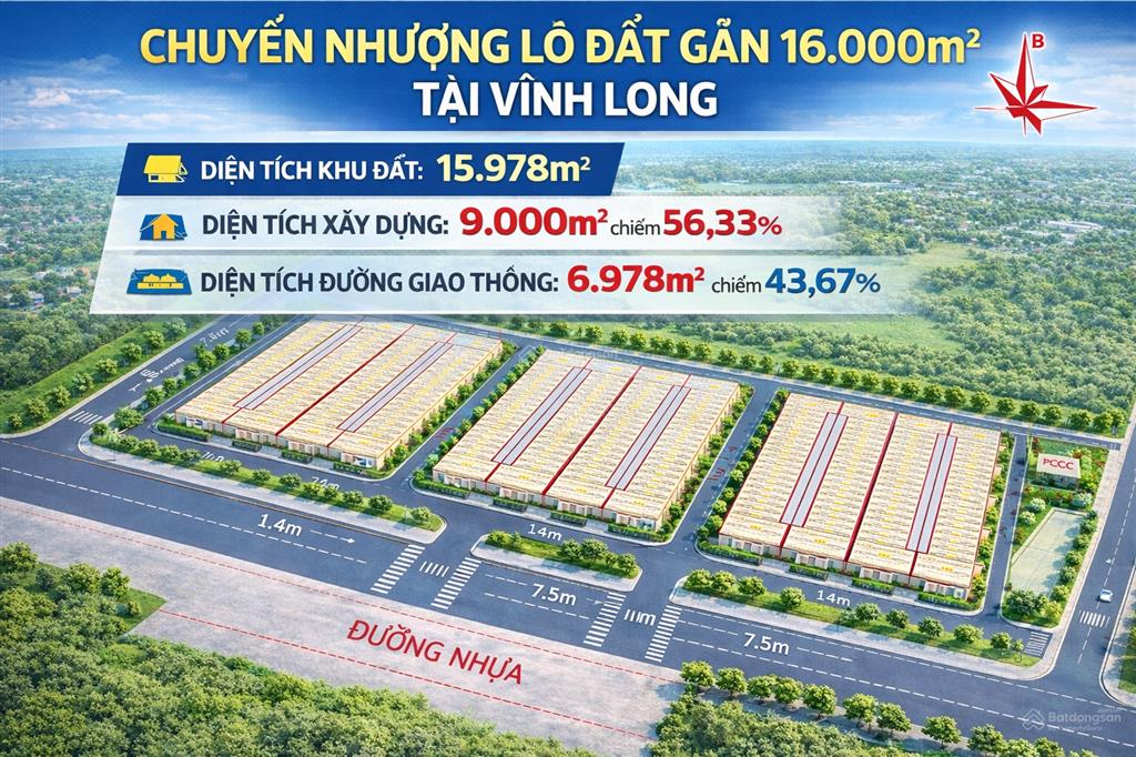 Chuyển nhượng gần 16.000m2 đất chuyển đổi lên được skc tại dt908 vĩnh long