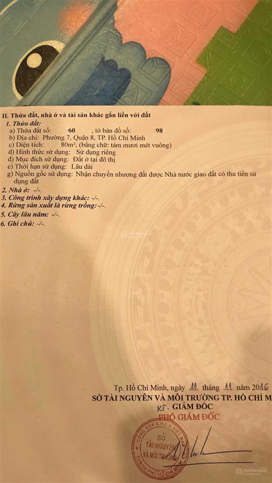 Bán đất chợ bình điền 5x16m sổ riêng chỉ 4.35 tỷ tl