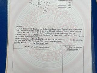 Chính chủ bán 102m2 đất full thổ cư, mt 6m, giá 2.55 tỷ, ô tô vào đất tại đông lai, xã nội bài, hn