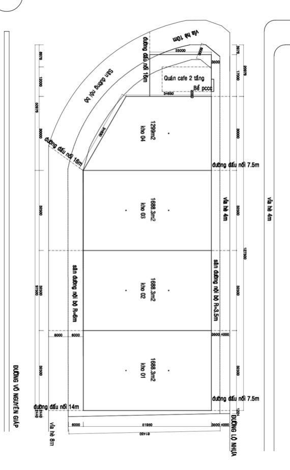 Cho thuê kho bãi 8.800m2 mặt tiền võ nguyên giáp, cần thơ pccc tự động, container 24/7