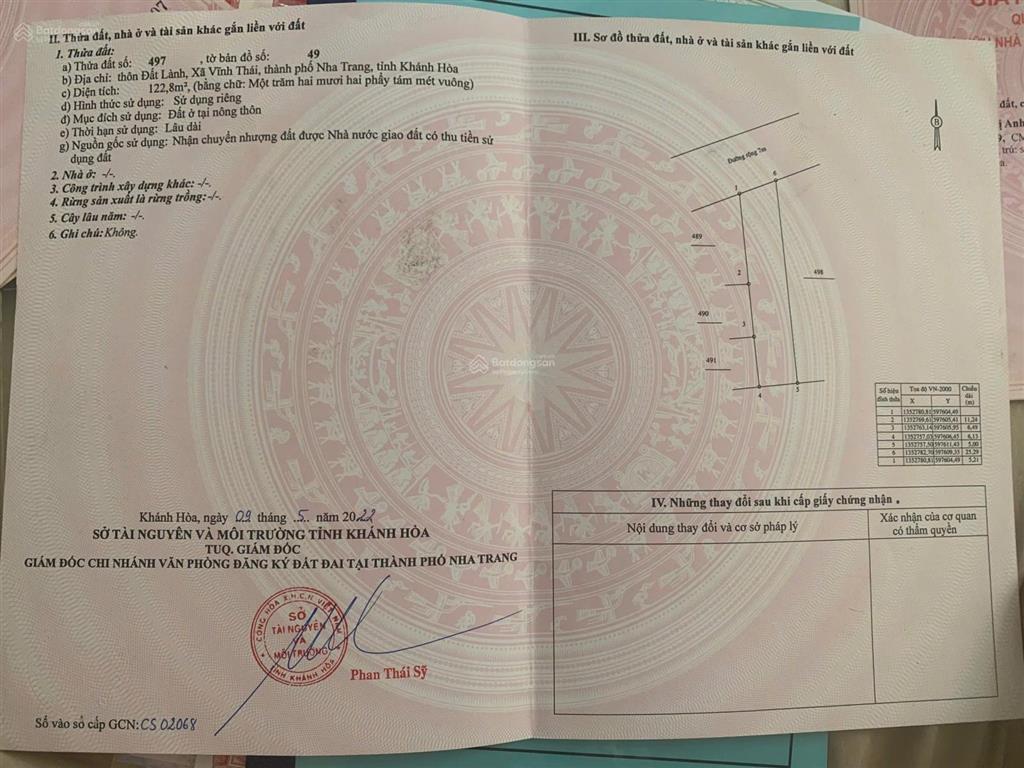 Bán nhanh lô đất đất lành vĩnh thái 122,8m  giá tốt chỉ 2 tỷ 570 triệu!