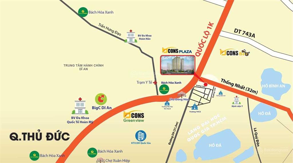 Hot!! 2pn2wc bcons plaza, dĩ an cho thuê 6 triệu
