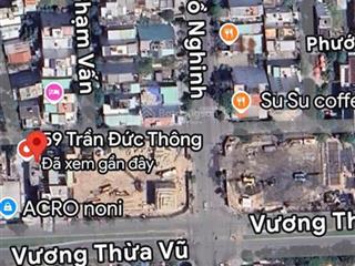 Bán đất trần đức thông sơn trà đà nẵng, cách biển 350m, dt5x16m, giá rẻ nhất con đường chỉ 13,5tỷ