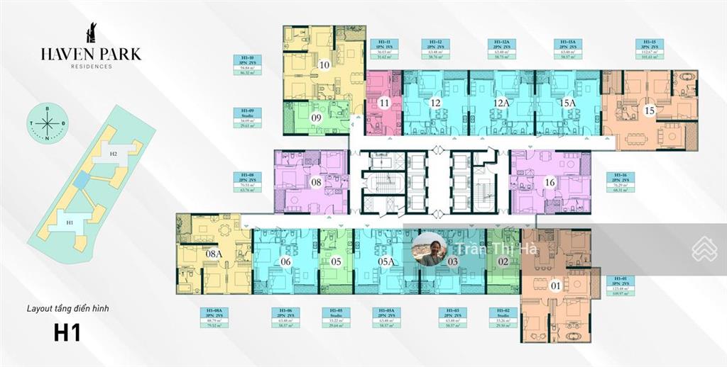 Bán căn hộ h1.1x10 haven park ecopark 87m², 3 mặt thoáng, view sông hồng, có dòng tiền 12tr/tháng