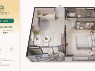 Chuyển nhượng căn a.07 tầng cao, giá bán 2 tỷ, 1 phòng ngủ