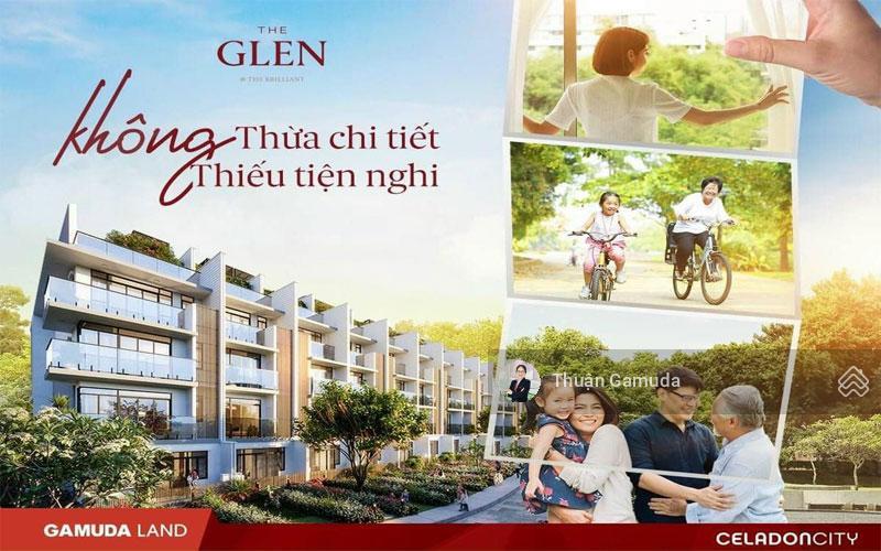 Condovilla the glen  zone v9 đẹp 5*19m, 2 sân vườn trước & sau rộng, hướng đn view hồ sinh thái