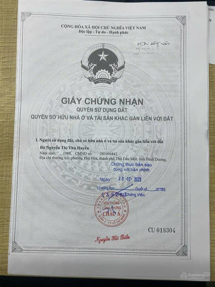 Chính chủ cần bán gấp dãy trọ thu nhập cao tại hòa phú  thủ dầu một  bình dương