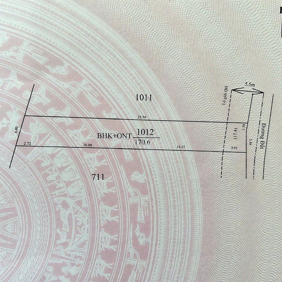 Đất nền 170m Xã Long Giang, Bến Cầu, Tây Ninh (Nay là Xã Long Thuận)