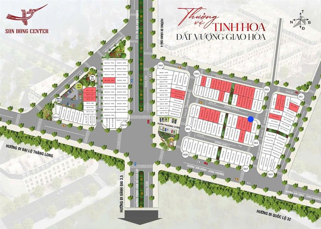 Bán shophouse sơn đồng cạnh góc, hướng đông nam giá đầu tư tốt nhất, giá 12.5 tỷ, sổ đỏ lâu dài