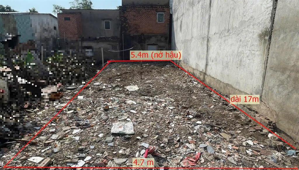 Ban lô đất cực đẹp đương vườn lài đông quận 12dien tich 4,6 nở hậu 5,4 x 25 gia 4,6 th