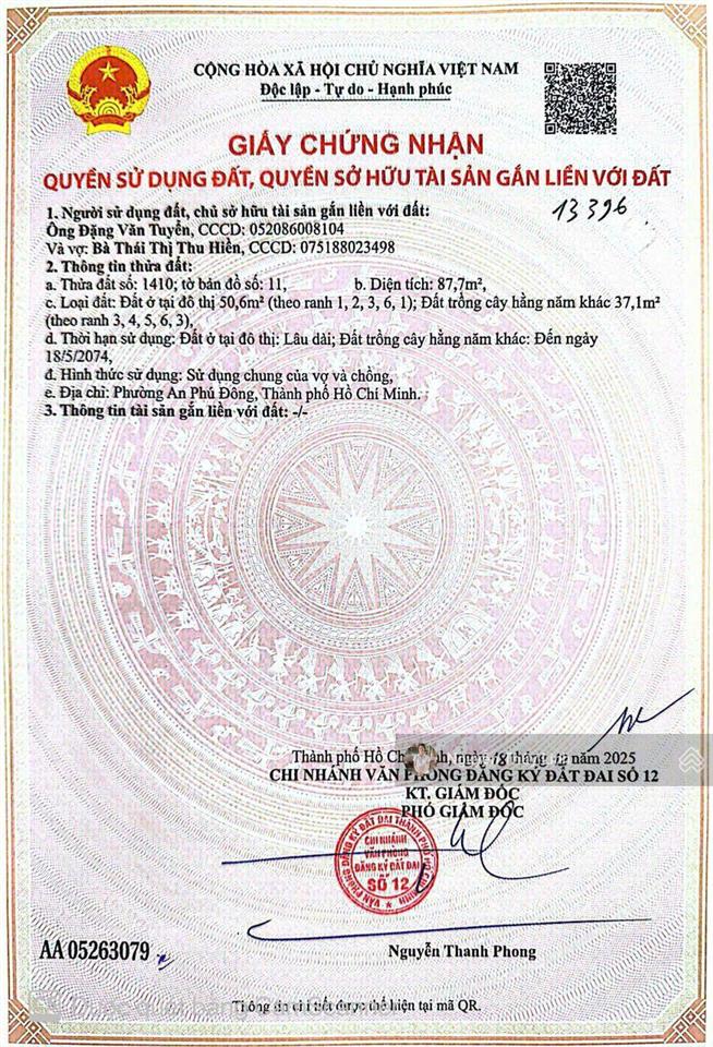 Mặt tiền hà huy giáp 2  thạnh lộc  quận 12  hồ chí minh