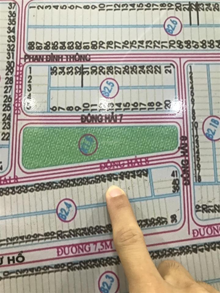 Bán lô đông hải 8 nhìn đối diện công viên dt 100m2 (5x20m) giá bán 5 tỷ150 ,  0914 433 ***