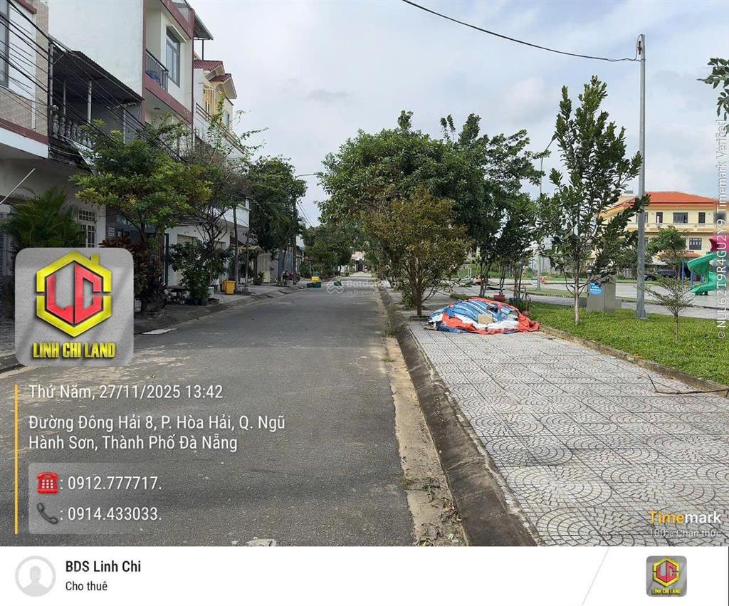 Bán lô đông hải 8 nhìn đối diện công viên dt 100m2 (5x20m) giá bán 5 tỷ150 ,  0914 433 ***