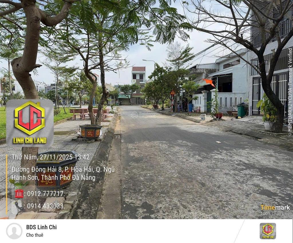 Bán lô đông hải 8 nhìn đối diện công viên dt 100m2 (5x20m) giá bán 5 tỷ150 ,  0914 433 ***