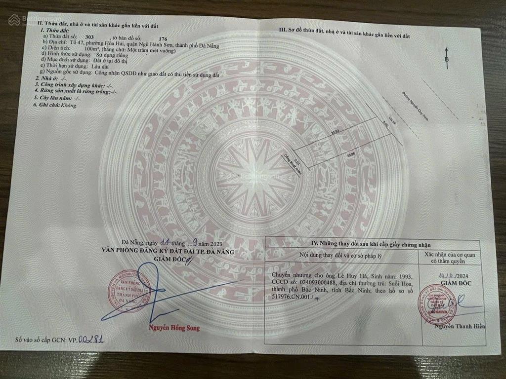 Bán lô nguyễn duy trinh sát đường 10 tân trà, dt 100m2, giá bán 7 tỷ 150 có thương lượng